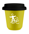 Kubek canary yellow 80 ml, WINDSURFING (bialy) z pokrywka czarna kubek termiczny na kawe | 70,00 zł