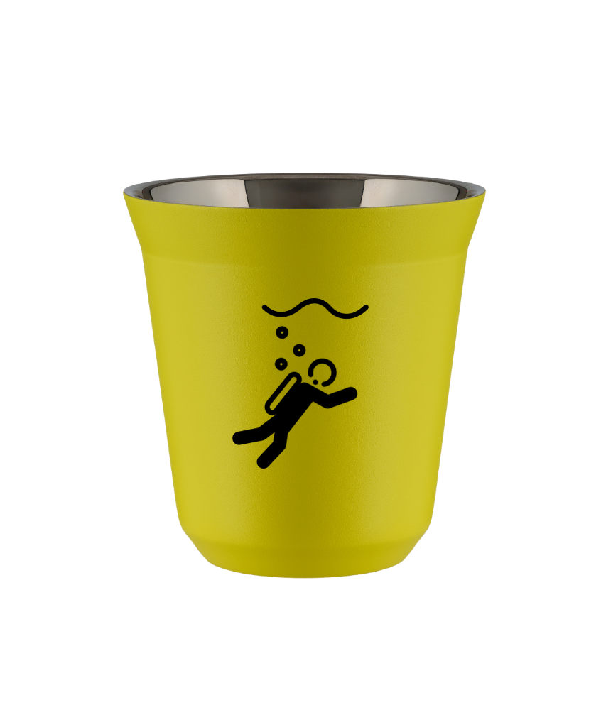 Kubek canary yellow 80 ml, NURKOWANIE kubek termiczny na kawe | 65,00 zł Kubek canary yellow 80 ml, NURKOWANIE kubek termiczny na kawe | 65,00 zł