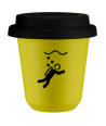Kubek canary yellow 80 ml, NURKOWANIE z pokrywka czarna kubek termiczny na kawe | 70,00 zł
