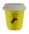 Kubek canary yellow 80 ml, NURKOWANIE (czarny) z pokrywka biala kubek termiczny na kawe | 70,00 zł