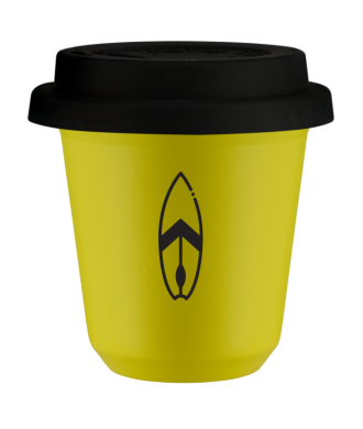 Kubek canary yellow 80 ml, DESKA z pokrywka czarna