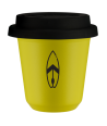 Kubek canary yellow 80 ml, DESKA z pokrywka czarna kubek termiczny na kawe | 70,00 zł
