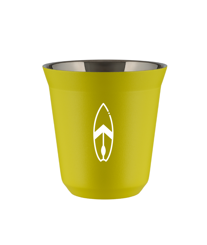 Kubek 80 ml ŻÓŁTY "Deska (biały)"