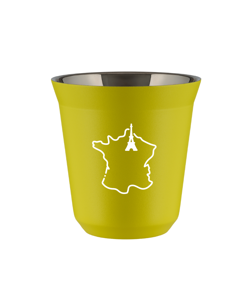 Kubek 80 ml ŻÓŁTY "Francja (biały)"