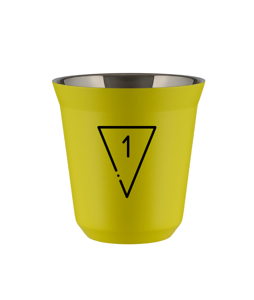 Kubek 80 ml ŻÓŁTY "1 (czarny)"