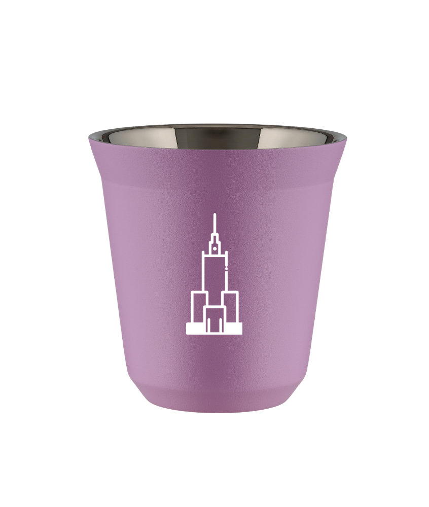 Kubek 80 ml LILIOWY "Pałac kultury i nauki (biały)"