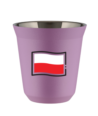 Kubek liliowy 80 ml, FLAGA POLSKI