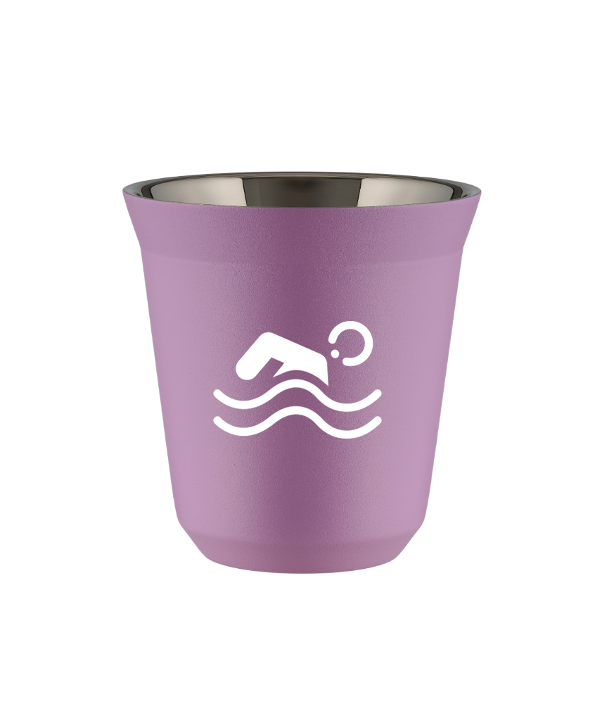 Kubek 80 ml LILIOWY "Pływanie (biały)"