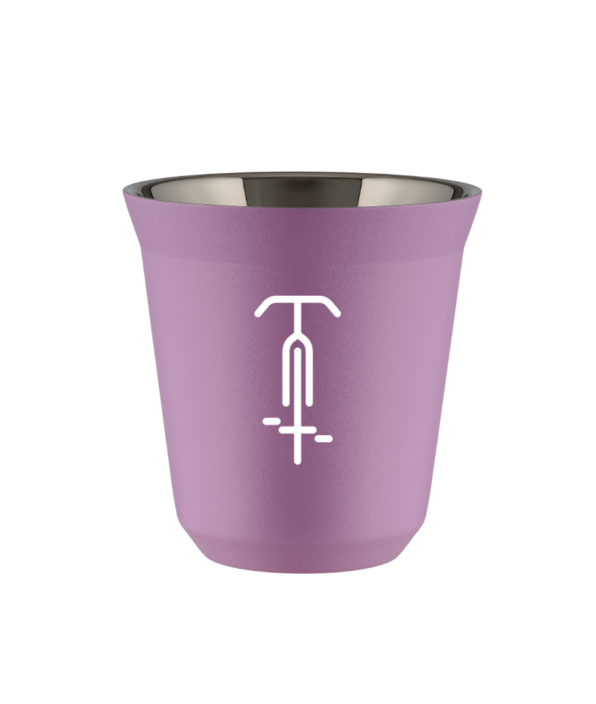 Kubek 80 ml LILIOWY "Kolarstwo 1 (biały)"