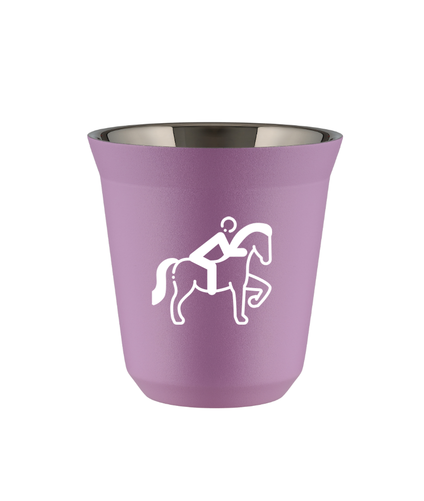 Kubek 80 ml LILIOWY "Jeździectwo 2 (biały)"