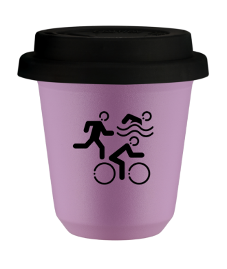 Kubek 80 ml LILIOWY "Sporty (czarny)", z czarną pokrywką Kubek 80 ml LILIOWY "Sporty (czarny)", z czarną pokrywką