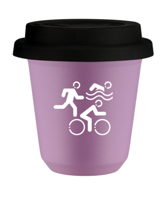 Kubek 80 ml LILIOWY "Sporty (biały)", z czarną pokrywką Kubek 80 ml LILIOWY "Sporty (biały)", z czarną pokrywką