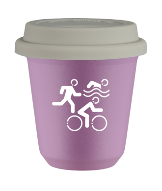 Kubek 80 ml LILIOWY "Sporty (biały)", z białą pokrywką Kubek 80 ml LILIOWY "Sporty (biały)", z białą pokrywką