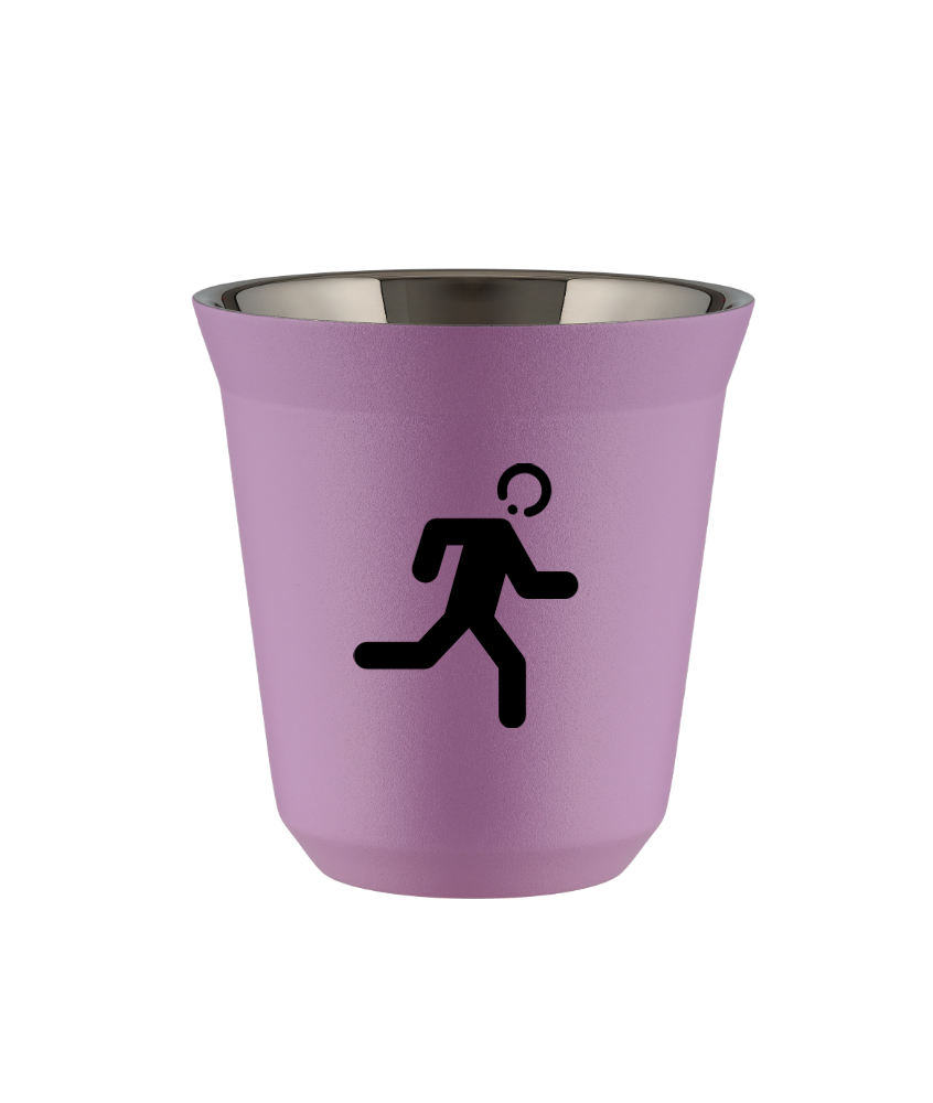 Kubek 80 ml LILIOWY "Biegacz (czarny)"