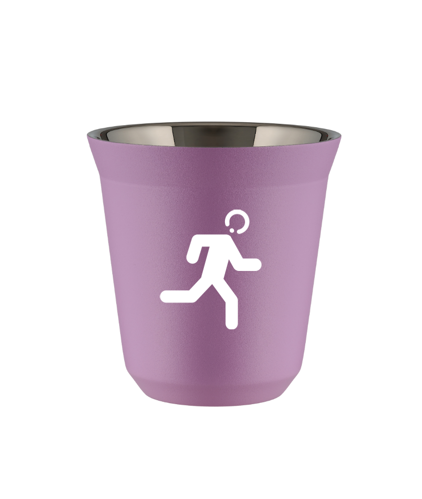 Kubek 80 ml LILIOWY "Biegacz (biały)"