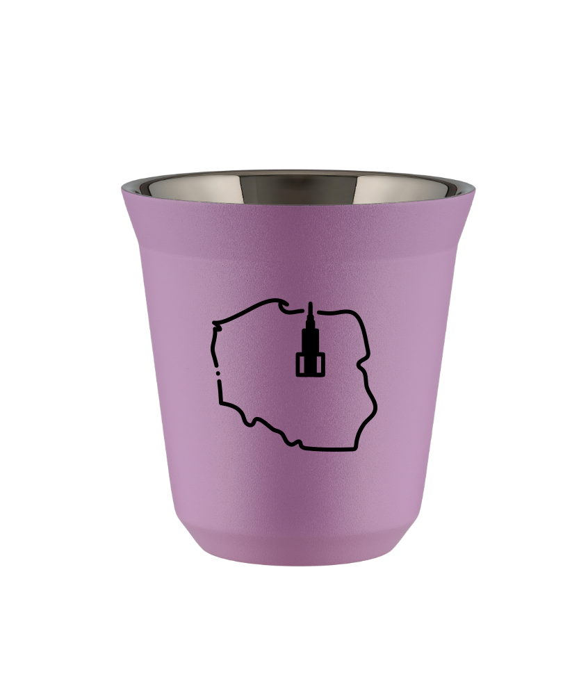 Kubek liliowy 80 ml, POLSKA (czarny) kubek termiczny na kawe | 65,00 zł Kubek liliowy 80 ml, POLSKA (czarny) kubek termiczny na kawe | 65,00 zł