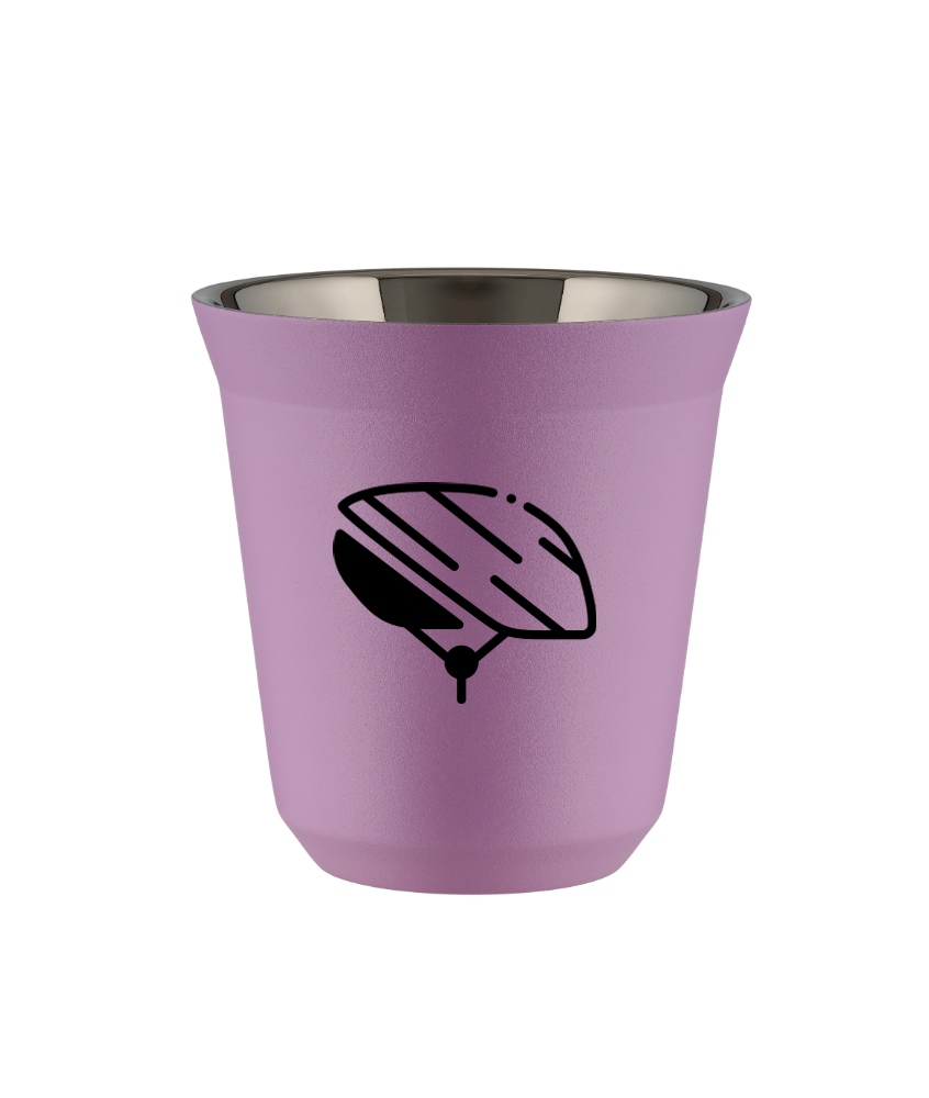 Kubek 80 ml LILIOWY "Kask (czarny)"