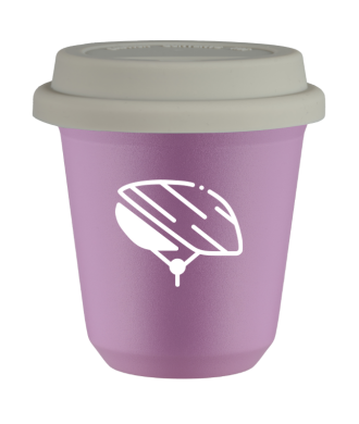 Kubek 80 ml LILIOWY "Kask (biały)", z białą pokrywką Kubek 80 ml LILIOWY "Kask (biały)", z białą pokrywką