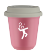 Kubek hot pink 80 ml, TENIS 2 (bialy) z pokrywka biala kubek termiczny na kawe | 70,00 zł