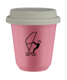 Kubek hot pink 80 ml, SPORTY WODNE (czarny) z pokrywka biala kubek termiczny na kawe | 70,00 zł