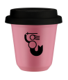Kubek hot pink 80 ml, WARSZAWSKA SYRENKA z pokrywka czarna kubek termiczny na kawe | 70,00 zł