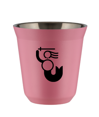 Kubek hot pink 80 ml, WARSZAWSKA SYRENKA (czarny)