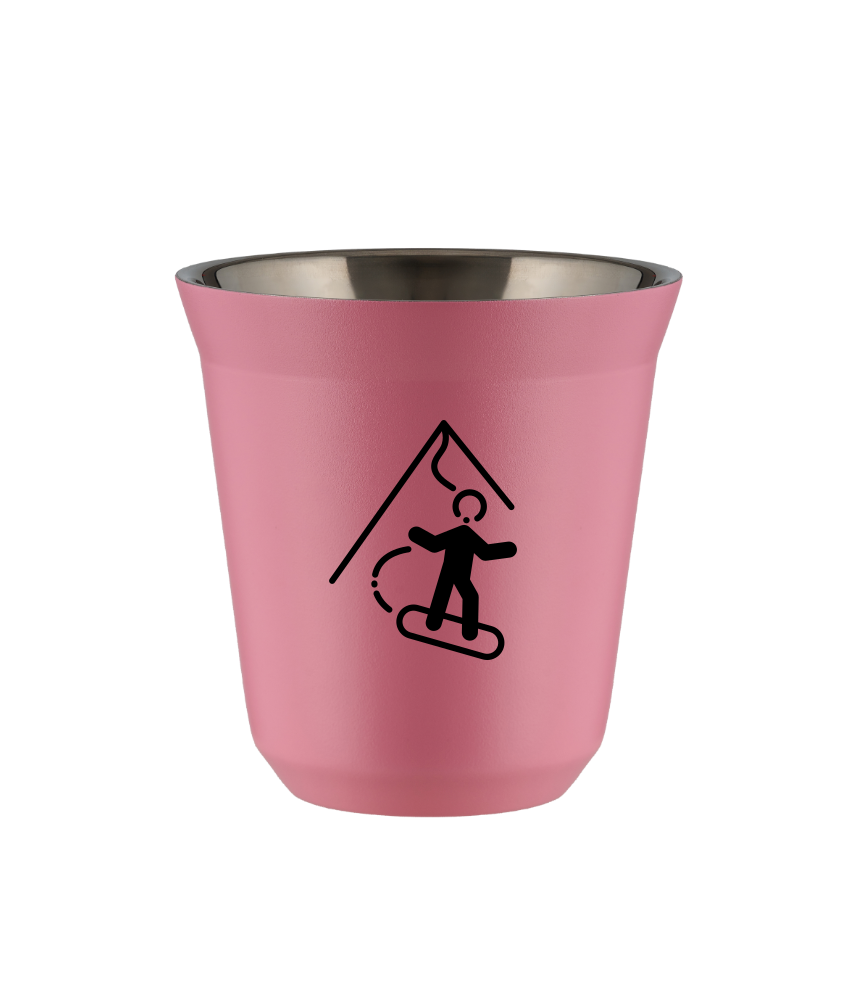 Kubek 80 ml RÓŻOWY "Snowboard"