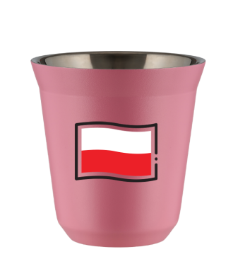 Kubek hot pink 80 ml, FLAGA POLSKI