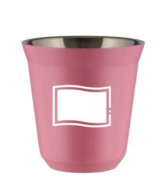 Kubek hot pink 80 ml, FLAGA POLSKI (bialy)