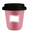 Kubek hot pink 80 ml, FLAGA POLSKI (bialy) z pokrywka czarna kubek termiczny na kawe | 70,00 zł