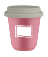 Kubek hot pink 80 ml, FLAGA POLSKI (bialy) z pokrywka biala kubek termiczny na kawe | 70,00 zł