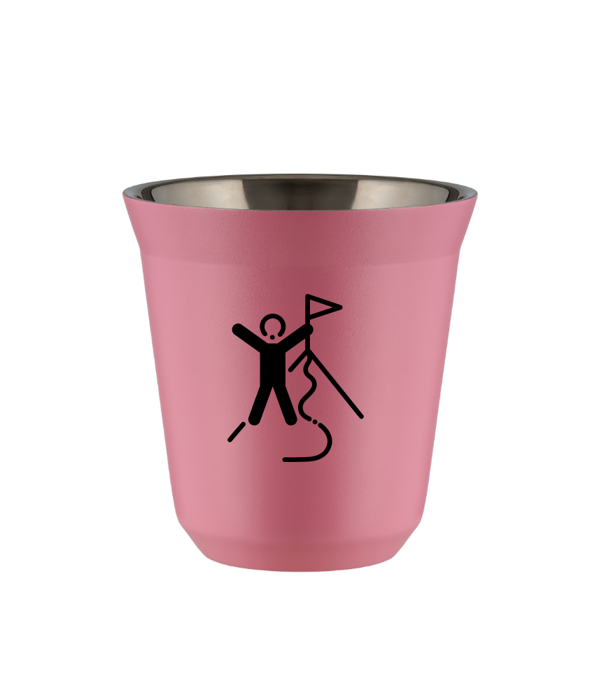 Kubek 80 ml RÓŻOWY "Wspinaczka 1 (czarny)"