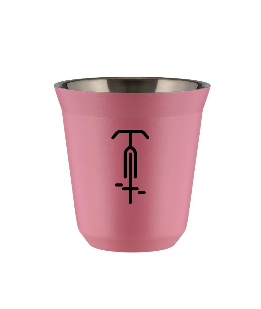Kubek 80 ml RÓŻOWY "Kolarstwo 1 (czarny)"