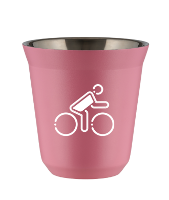 Kubek hot pink 80 ml, KOLARZ W POLSKICH BARWACH (bialy)