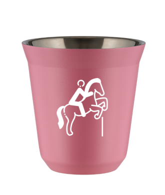 Kubek hot pink 80 ml, JEZDZIECTWO 1 (bialy)