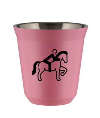 Kubek hot pink 80 ml, JEZDZIECTWO 2 (czarny)