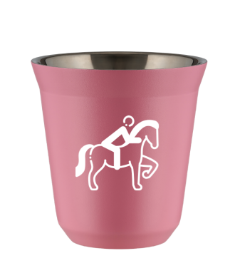 Kubek hot pink 80 ml, JEZDZIECTWO 2 (bialy)