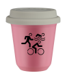 Kubek hot pink 80 ml, SPORTY z pokrywka biala kubek termiczny na kawe | 70,00 zł