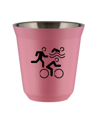 Kubek hot pink 80 ml, SPORTY (czarny)