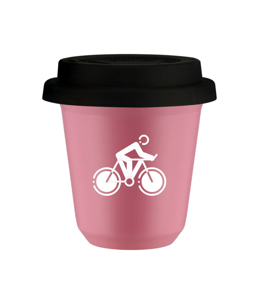 Kubek hot pink 80 ml, KOLARSTWO 2 (bialy) z pokrywka czarna kubek termiczny na kawe | 70,00 zł Kubek hot pink 80 ml, KOLARSTWO 2 (bialy) z pokrywka czarna kubek termiczny na kawe | 70,00 zł