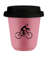 Kubek hot pink 80 ml, KOLARSTWO 3 z pokrywka czarna kubek termiczny na kawe | 70,00 zł