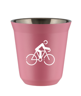 Kubek hot pink 80 ml, KOLARSTWO 3 (bialy)