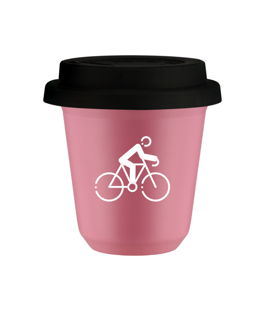 Kubek hot pink 80 ml, KOLARSTWO 3 (bialy) z pokrywka czarna kubek termiczny na kawe | 70,00 zł Kubek hot pink 80 ml, KOLARSTWO 3 (bialy) z pokrywka czarna kubek termiczny na kawe | 70,00 zł