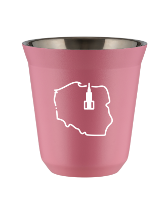 Kubek hot pink 80 ml, POLSKA (bialy)