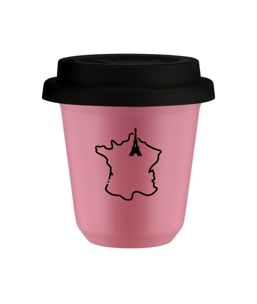 Kubek hot pink 80 ml, FRANCJA z pokrywka czarna kubek termiczny na kawe | 70,00 zł Kubek hot pink 80 ml, FRANCJA z pokrywka czarna kubek termiczny na kawe | 70,00 zł