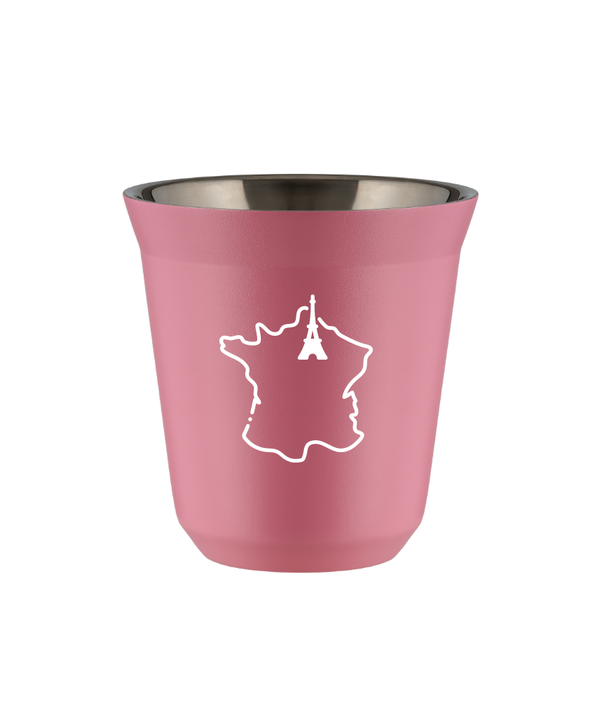 Kubek hot pink 80 ml, FRANCJA (bialy) kubek termiczny na kawe | 65,00 zł Kubek hot pink 80 ml, FRANCJA (bialy) kubek termiczny na kawe | 65,00 zł