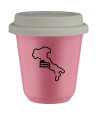 Kubek hot pink 80 ml, WLOCHY z pokrywka biala kubek termiczny na kawe | 70,00 zł