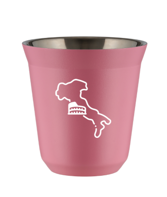 Kubek hot pink 80 ml, WLOCHY (bialy)