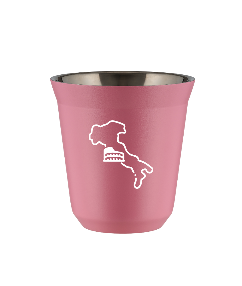 Kubek hot pink 80 ml, WLOCHY (bialy) kubek termiczny na kawe | 65,00 zł