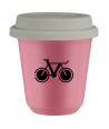 Kubek hot pink 80 ml, ROWER 1 z pokrywka biala kubek termiczny na kawe | 70,00 zł